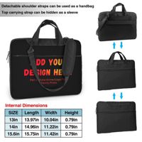 Sac pour ordinateur portable personnalisé, ultra fin, portable, à porter à l'épaule, sac pour ordinateur portable