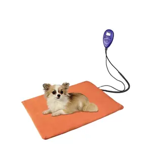 Electric heated pet bed dog cat beds cushion with chew proof resistant cord