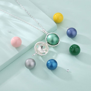 Merryshine Collana con Ciondolo Bola dell'Armonia Placcata Argento di Alta Qualità, Chime per Gravidanza e Nascita, Chiamabimbi - Product Image 5