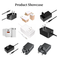 Adaptador de Corriente de Pared con Logotipo Personalizado, ABS, Fijo, No Desmontable, Enchufe Plano de 2 Pines para EE. UU., Cable CC Integrado, Cargador de Pared, Fuente de Alimentación CC