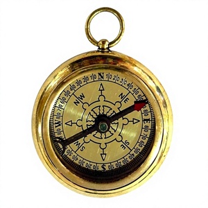 <b>Antique</b> Pocket <b>Compass</b> Navigation <b>Compass</b> with Directional Dial Nautical Travel <b>Compass</b> for Outdoor Hiking Camping Gift - Product Image 1