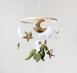 Mobile dragon pour bébé garçon décor de crèche cadeau de douche de bébé nouveau-né mobile de crèche de <span class=keywords><strong>conte</strong></span> de fées - Product Image 4