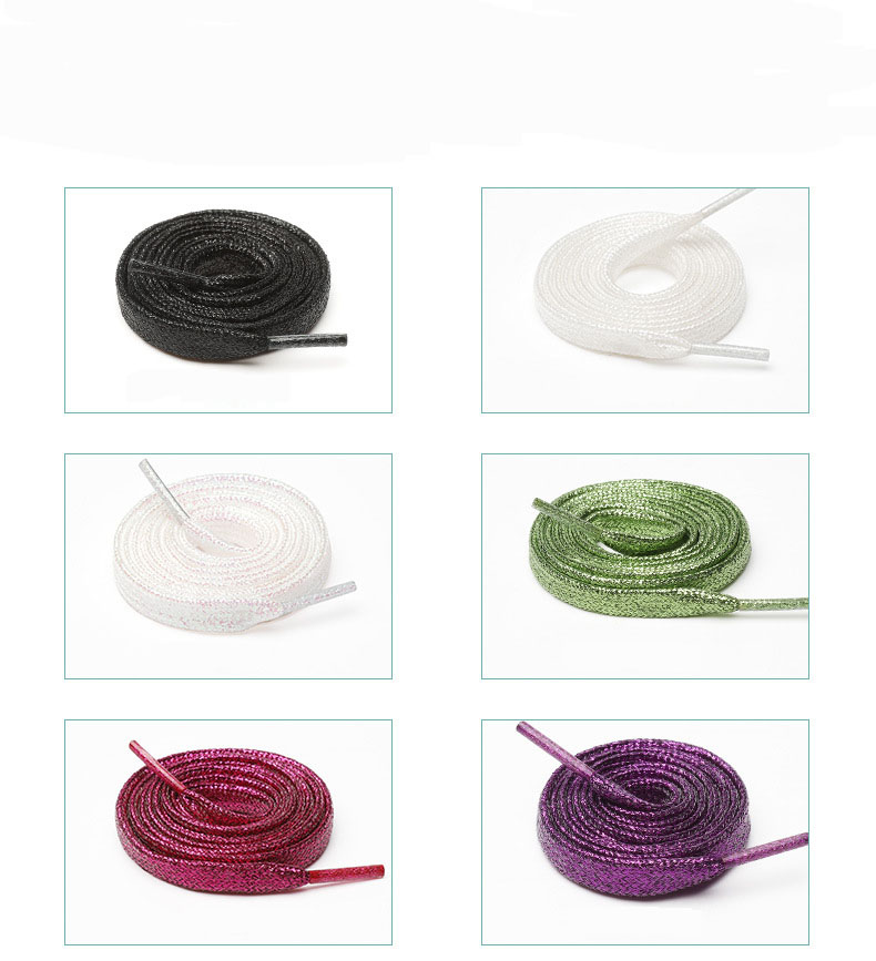 Nice Glitter Silver and Gold Flat Shoe Laces/ Shoestring for Kids and Adults