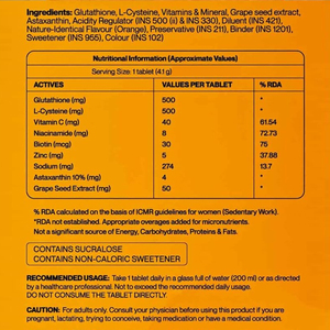 Effektive Haut aufhellung Entfernen Sie schwarze Flecken Ergänzungen Bleichen Pille Hautpflege Kapseln L-Glutathion Tabletten - Product Image 2