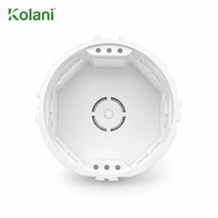 Boîtier de jonction encastré rond européen Kolani 74x74x45mm, boîtier électrique arrière en PC ignifuge avec découpes amovibles