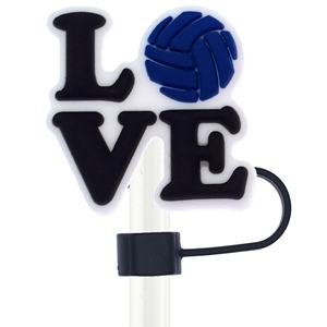 Accesorios de decoración para fiestas: Tapones de silicona universales suaves para pajitas de voleibol, sombreros de pajita deportivos, venta al por mayor - Product Image 6