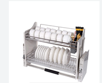 Tunuosen Étagère de Rangement Moderne Extensible en Acier Inoxydable Écologique Multi-Fonction à 2 Niveaux pour Épices et Légumes, Garantie 3 Ans