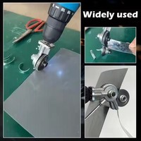 Cisaille électrique métallique HY2 pour perceuse, coupe-plateaux avec clé, outil de découpe sécurisé pour tôles métalliques