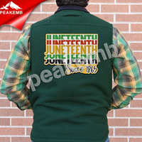 Personnalisé Juneteenth Sice 1865 Chenille Brodé Fer sur Patchs Logo Noir Histoire Patch Broderie Chenill Patches 1-3 Jours