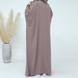 Ramadán ropa islámica transpirable poliéster Abaya vestido con Undercap Casual Sudadera con capucha <span class=keywords><strong>Bata</strong></span> <span class=keywords><strong>para</strong></span> mujeres musulmanas tamaño 2XL <span class=keywords><strong>para</strong></span> el verano - Product Image 3