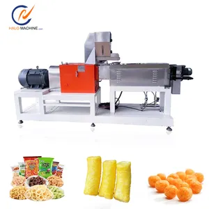 Équipement de production industriel automatique Jinan Halo cuit au four et soufflé chips de maïs snack ligne de machines d'équipement de traitement d'extrusion alimentaire