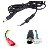 Câble d'alimentation CC personnalisé 5,5x2,1 mm mâle/femelle avec isolation PTFE pour caméra CCTV, bande LED et ordinateur