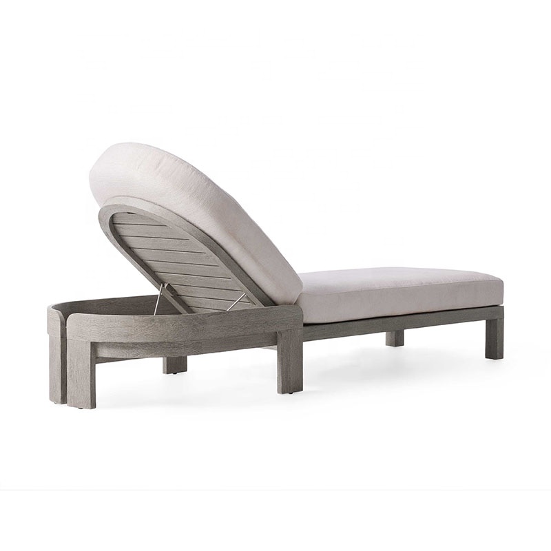 Outdoor furniture swing pool lounge hotel garden set teak wood beach lounge chaise