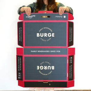 Caja <span class=keywords><strong>de</strong></span> Embalaje <span class=keywords><strong>de</strong></span> Vino <span class=keywords><strong>de</strong></span> Cartón Corrugado Reciclado Plegable con Extremos Encajables, Directo <span class=keywords><strong>de</strong></span> Fábrica, OEM Profesional, Venta al Por Mayor para Distribución <span class=keywords><strong>de</strong></span> Vino - Product Image 6