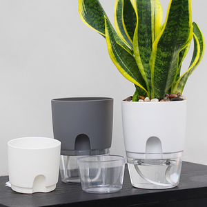 Pots de fleurs auto-arrosants de 6/4,1/3,2 pouces, pots pour violettes africaines, pour jardins intérieurs et extérieurs, rebords de fenêtre - Product Image 1