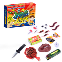 Kit de blague drôle Gag cadeaux blague boîte blagues pratiques parfait fête faveurs 16 pièces farces pour enfants poisson d'avril nouveauté jouets