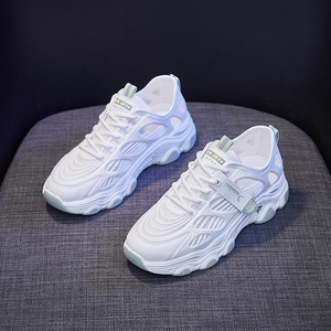 Baskets respirantes à couleurs mélangées pour <span class=keywords><strong>Femme</strong></span>, chaussures de Sport, blanche, pour la marche, à la mode, 2020 - Product Image 4