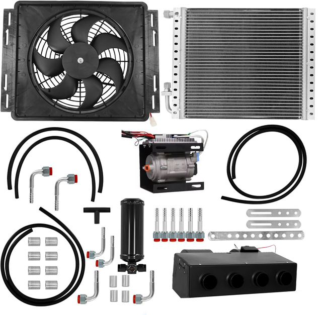 Battery Powered Mini Split Air Conditioning 12 Volt 24 Volt Air Conditioner for Truck Cabin 9600BTU Cooling Capacity