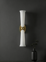 Luminaire mural moderne en verre artisanal, forme unique, design simple et luxueux, décoration pour salon, maison, hôtel