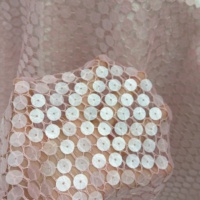 Tissu en maille à paillettes brillantes multicolores à motifs géométriques écologiques, très tendance et élégant