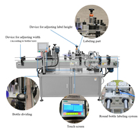 BRIGHTWIN étiqueteuse automatique manuelle de bouteille ronde en plastique d'eau minérale pour la machine à emballer d'étiquettes d'autocollant de bouteilles rondes