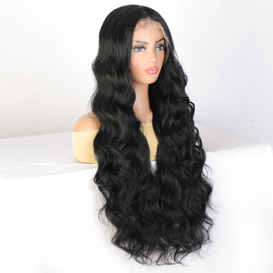<span class=keywords><strong>Parrucche</strong></span> <span class=keywords><strong>Sintetiche</strong></span> Ondulate Effetto Naturale con Colore Ombré e Parte Centrale in Pizzo, <span class=keywords><strong>Parrucche</strong></span> in Fibra per Donna, Ideali per Feste - Product Image 4