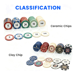 Jetons de poker personnalisés en ABS avec logo, jetons de casino en argile composite multicolores, jetons de jeu de hasard avec valeur nominale optionnelle - Product Image 6