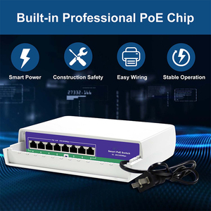 <span class=keywords><strong>Switch</strong></span> PoE Smart da Esterno Impermeabile 48V, 8 Porte <span class=keywords><strong>Gigabit</strong></span> <span class=keywords><strong>Ethernet</strong></span> 12Gbps IEEE802.3af/at 8x10/100/1000M RJ45 120W Certificato CE/FCC - Product Image 4