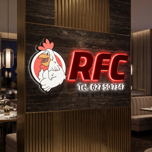 Letrero LED 3D Personalizado con Corte Láser, Retroiluminado, de Metal, con Logotipo Empresarial, para Recepción, Letrero de Pared para Empresa - Product Image 4