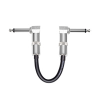 Pedal de efectos de guitarra Cable de instrumento Cable de parche 1/4 pulgadas 6,35mm TS tapones negro chaqueta de