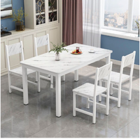 Table à manger pliante en bois pour la maison et ensemble de 4 chaises pour 4 personnes, design moderne pour les petits appartements