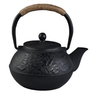 Китайский ручной работы эмаль чугунные чайники с цветком пиона - Product Image 6