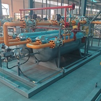 Kit de distribution pour station de décompression triphasée à haut débit avec régulateur de pression et compteur CNG standard