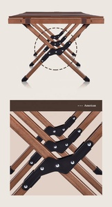 Mesa de madera plegable de playa HISPEED, mesa de madera de pícnic baja plegable enrollable con patas plegables - Product Image 4