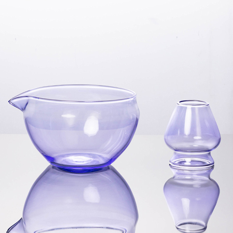 Blue Glass Chawan Set