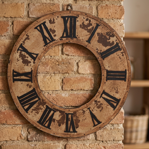 Antique Look Decorative <b>Wall</b> Hanging <b>Clock</b> Round Shape <b>Clock</b> for Home Decoration hotel decor wooden <b>clock</b> living room use - Product Image 3