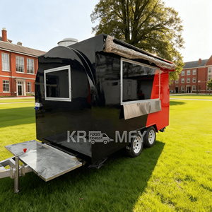 Camión de Helados Totalmente Equipado con Doble Eje, Carrito de Comida Móvil de Chapa Metálica para Exteriores, Carrito de Snacks, Carrito de Comida Comercial - Product Image 1