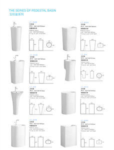 Fregadero de pedestal moderno, mango de joystick, lavabo de cerámica <span class=keywords><strong>en</strong></span> forma de barco, acabado pulido, fácil de limpiar, suelo montado <span class=keywords><strong>en</strong></span> la pared, lavado <span class=keywords><strong>en</strong></span> casa - Product Image 6