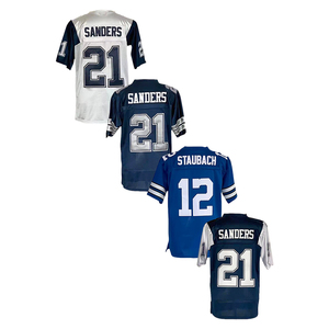 2025 mới khâu bóng đá mỹ Jersey DALLAS 8 <span class=keywords><strong>aikman</strong></span> 12 staubach 21 Sanders 22 E. Smith tùy chỉnh đội Jersey - Product Image 3