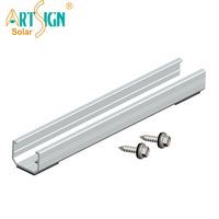 Rails de montage de panneaux solaires en aluminium pour toitures plates, système de support photovoltaïque