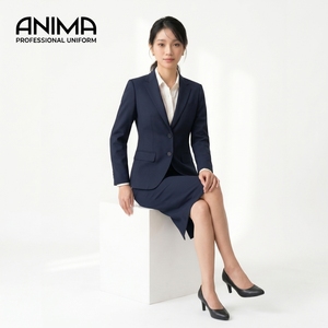 ชุดสูทผู้หญิง ANIMA ปกแหลมหรูหรา ผ้ากันไฟฟ้าสถิต ทรงสวยคงรูป ผ้าเมมโมรี่ สำหรับงานกาล่าดินเนอร์สุดหรู รับตัดเย็บเสื้อผ้าตามสั่ง - Product Image 1