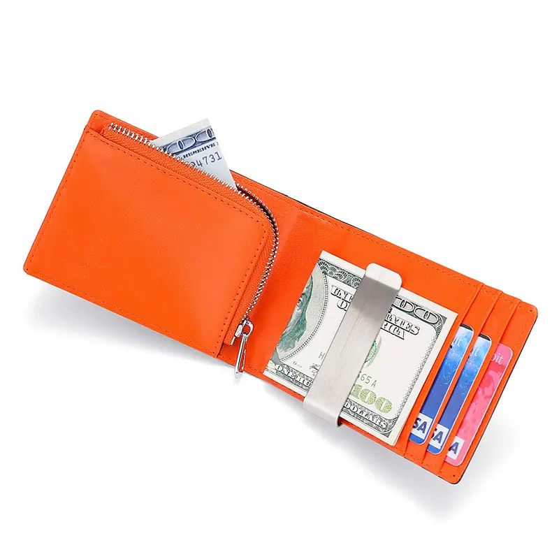 ISO9001 Новый дизайн мужской кожаный бумажник rfid Блокировка тонкий держатель кредитной карты минималистский передний карман бумажник для мужчин