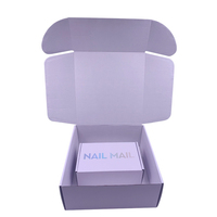Boîte d'avion violette imprimée double face avec logo personnalisé boîte cadeau épingle à cheveux biodégradable extra dure pour bijoux