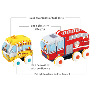 Jouets pour bébés Huanger, jeux de <span class=keywords><strong>friction</strong></span>, voitures, mini camion à grande roue, <span class=keywords><strong>voiture</strong></span> en tissu à recul, 4 assortiments - Product Image 4