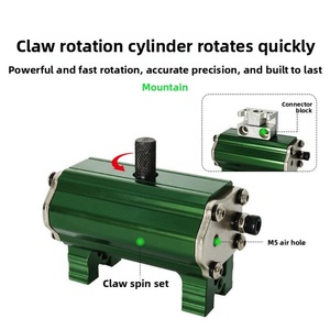 Accessoires pour bras mécanique de marche TX90-day : Cylindre rotatif avec griffe et arbre à rotation inversée - Product Image 4