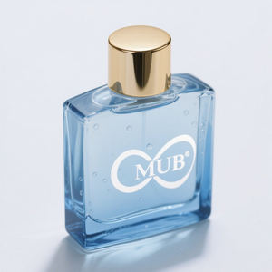 Confezione cosmetica di lusso bottiglia di profumo di vetro quadrato tappo dorato vuoto ricaricabile formato personalizzato per la fabbricazione di profumo fai da te - Product Image 4