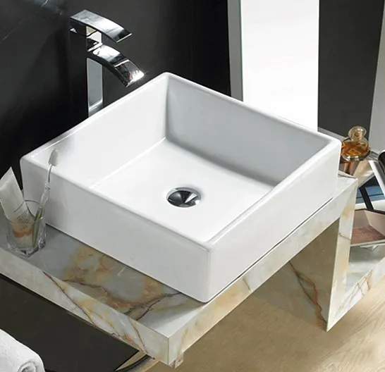 TARPUL – articles sanitaires carrés blancs de haute qualité, prix compétitif, salle de bain, lavabo de comptoir en céramique