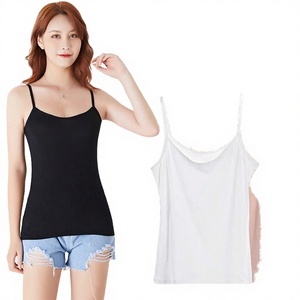 Débardeur Femme en Jersey Polyester/Coton à Bretelles Fines, Respirant, Sexy, Coupe Ajustée, Uni, Idéal pour Superposer - Product Image 3