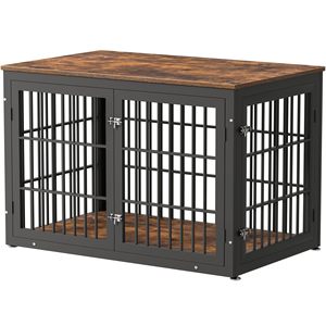 American retro multi-functional pet dog cage, suitable for home and living room decoration, large and <b>medium</b>-sized pet - Product Image 5