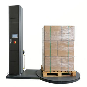 آلة تغليف البالتات الكهربائية الأوتوماتيكية بالكامل من واليباك للخدمات اللوجستية في المستودعات، تستخدم فيلم البولي إيثيلين الممدد مسبقًا للتغليف العمودي - Product Image 1